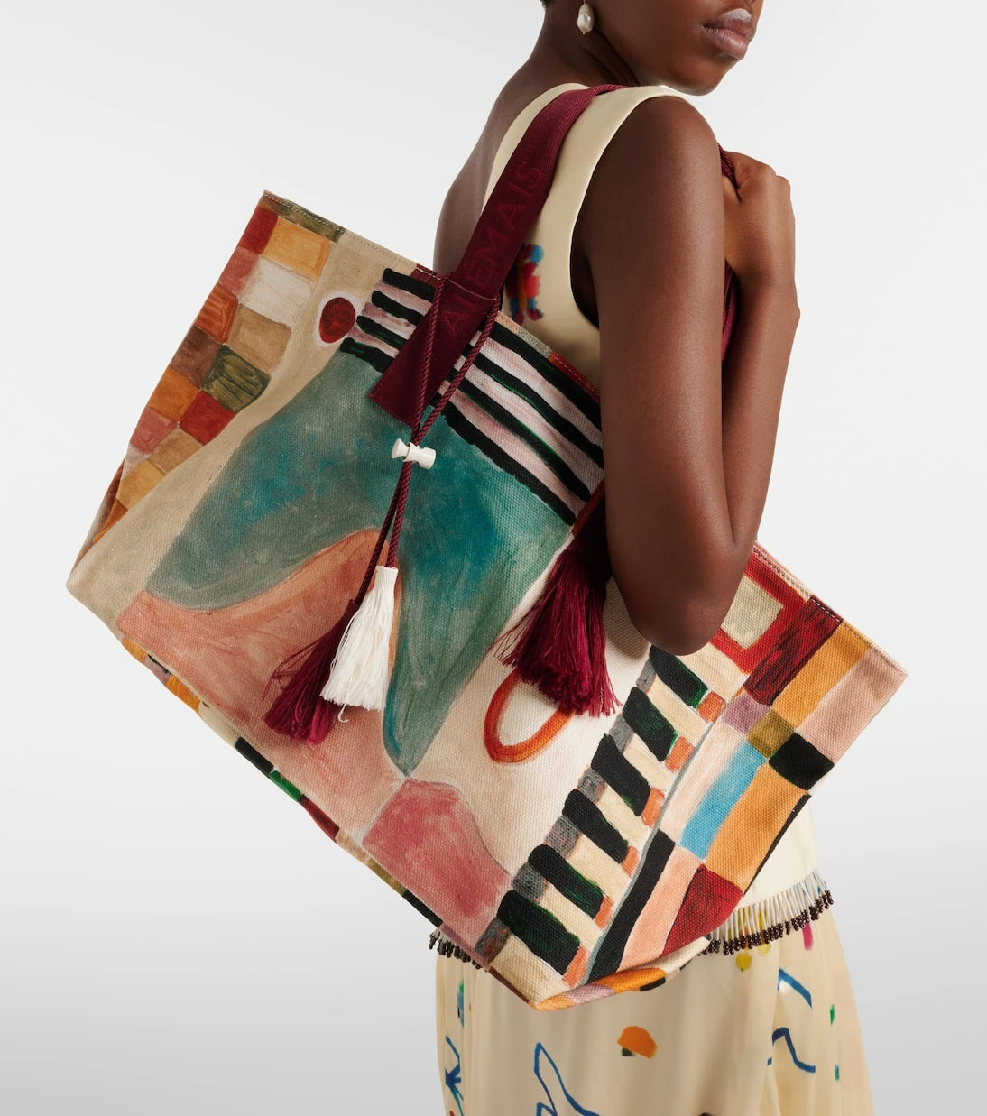 Alémais - x LRNCE Michelle Large printed canvas tote bag