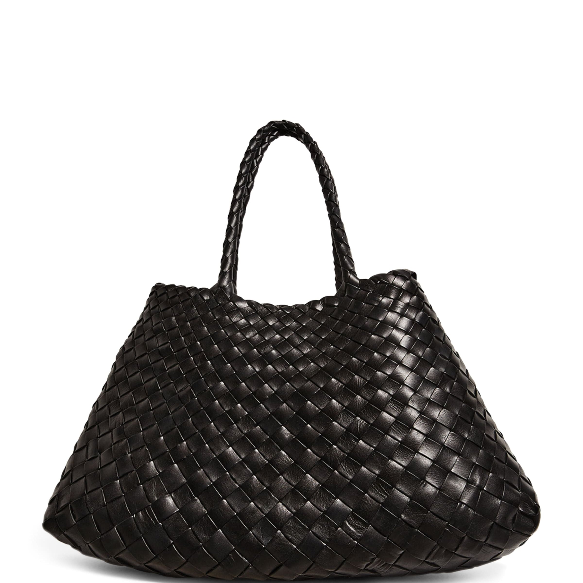 Dragon Diffusion Small Leather Woven Santa Croce Tote Bag