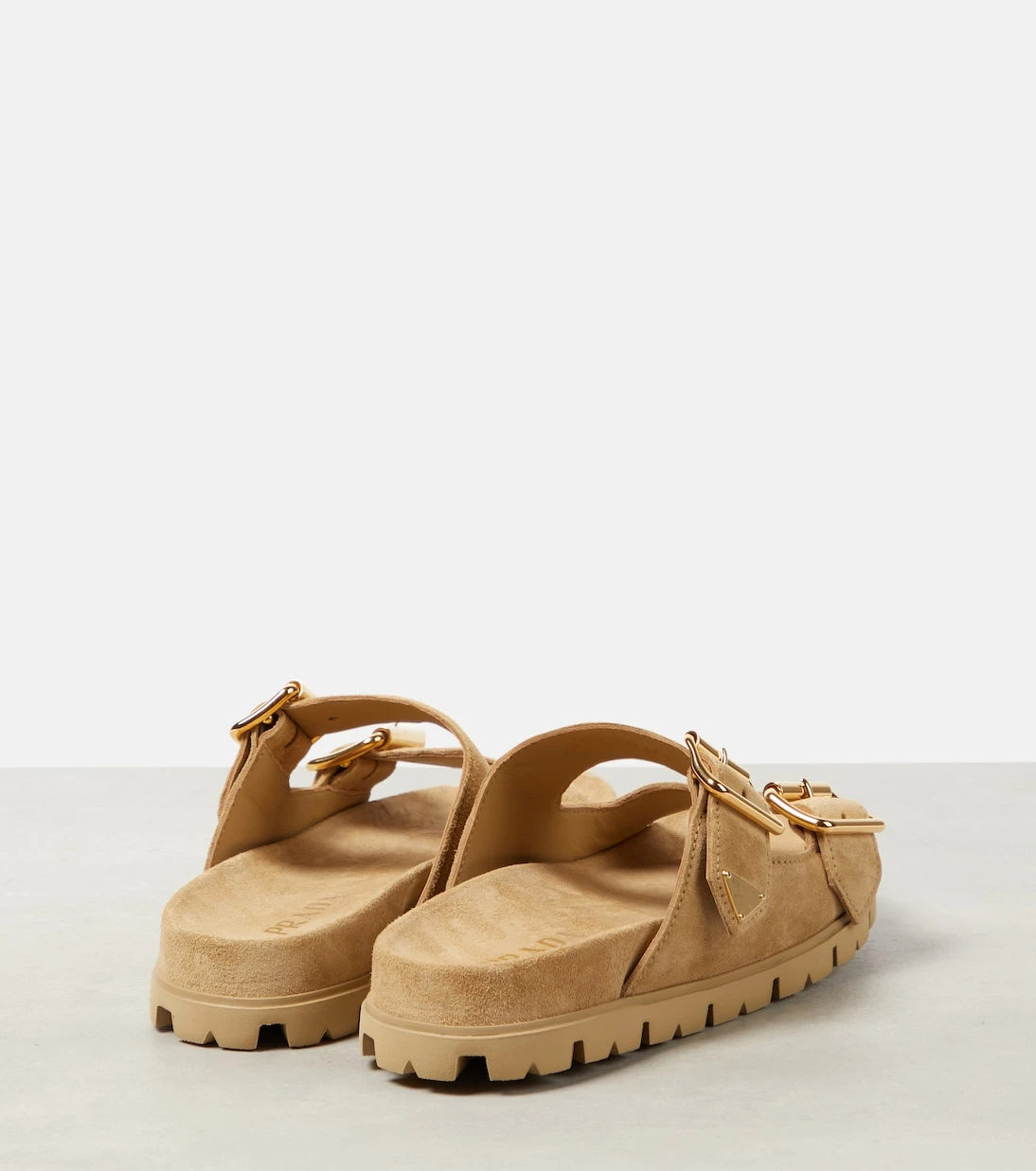 Prada - Logo suede sandals