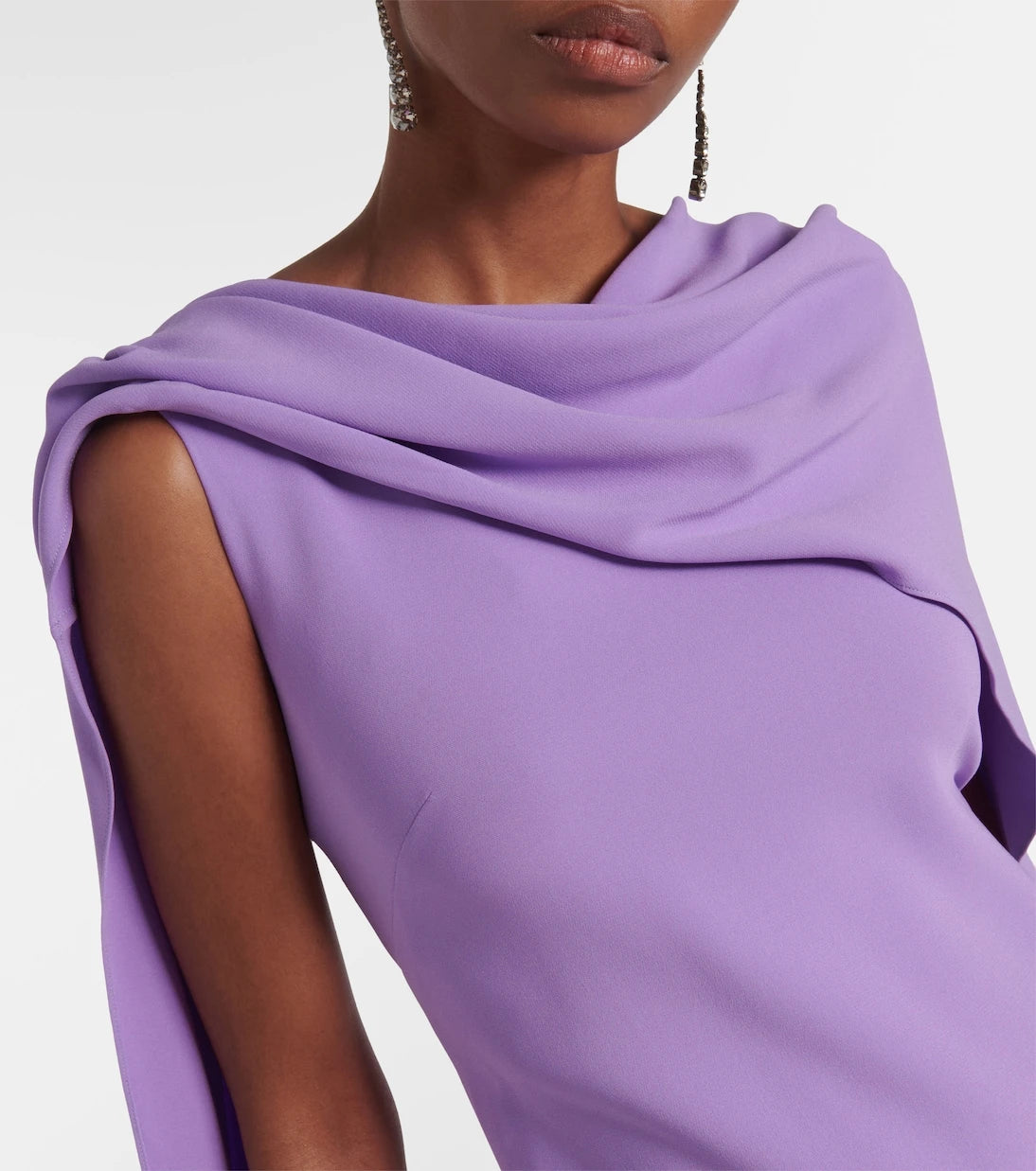 Oscar de la Renta - Caped silk-blend georgette gown