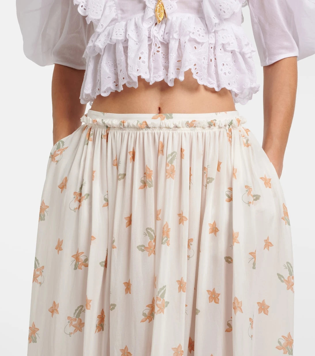 Chloé - Floral silk maxi skirt