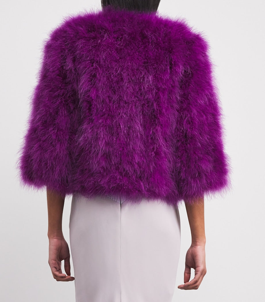 Yves Salomon Pink Feather Jacket