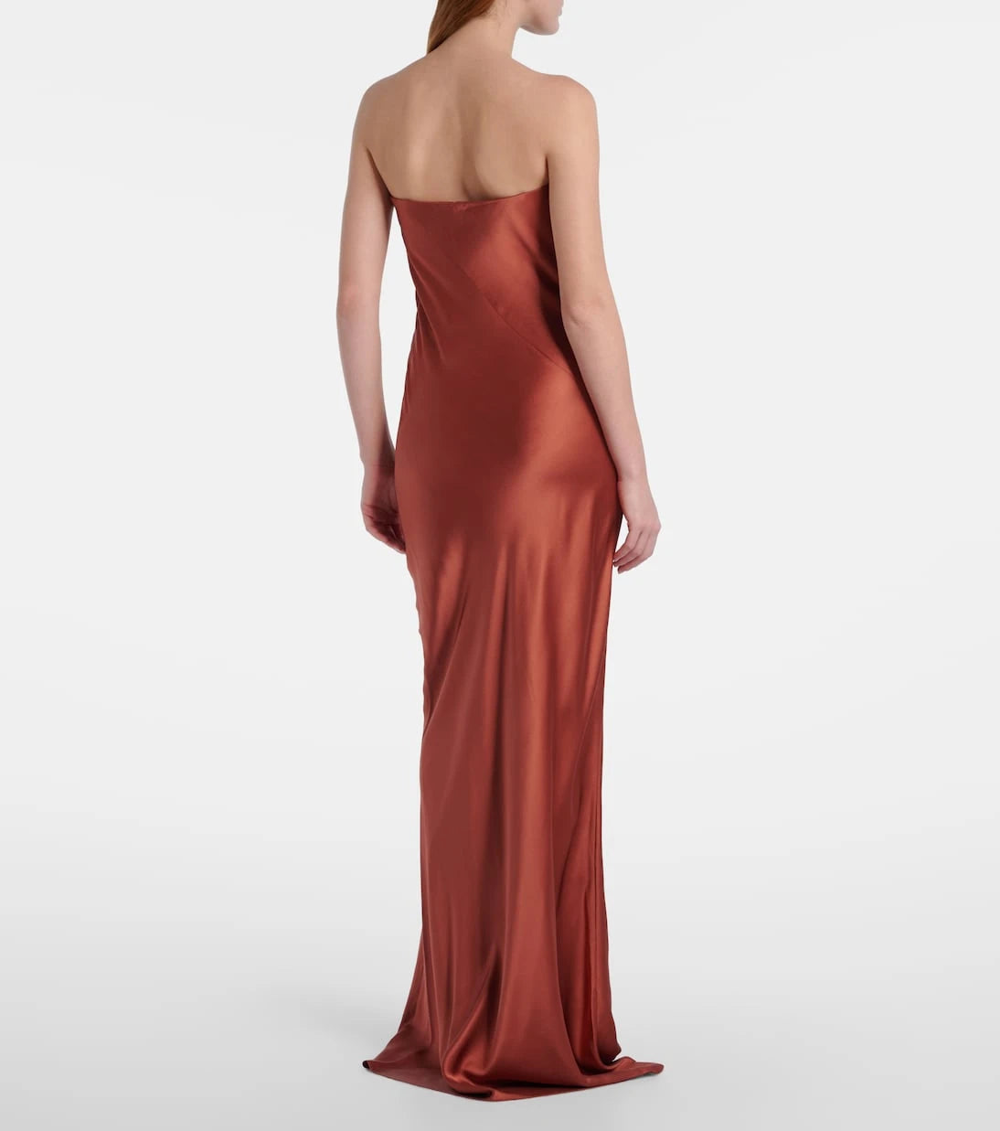 The Sei - Draped silk charmeuse bustier gown