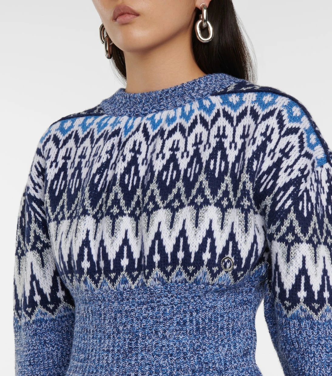 Rabanne - Jacquard wool-blend sweater