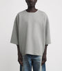 Grey Virgin Wool Milano Stitch Oversized T-Shirt