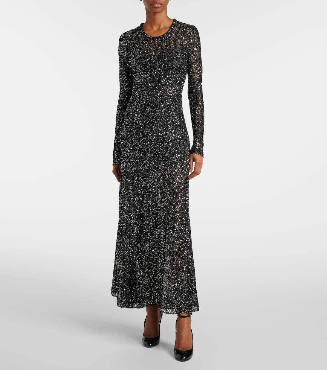 Alaïa - حذاء Décolleté 90 بكعب عالٍ من الجلد اللامع