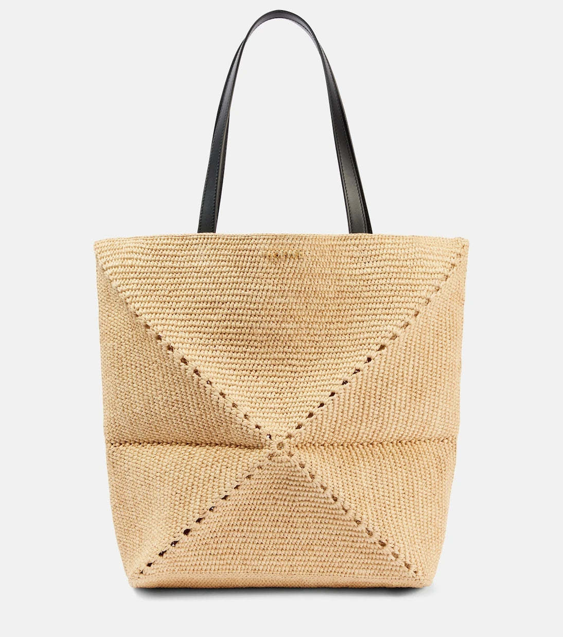 Loewe - Paula's Ibiza Puzzle Fold XL raffia tote bag