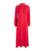 ME+EM Red Contrast-Stitch Panelled Maxi Dress