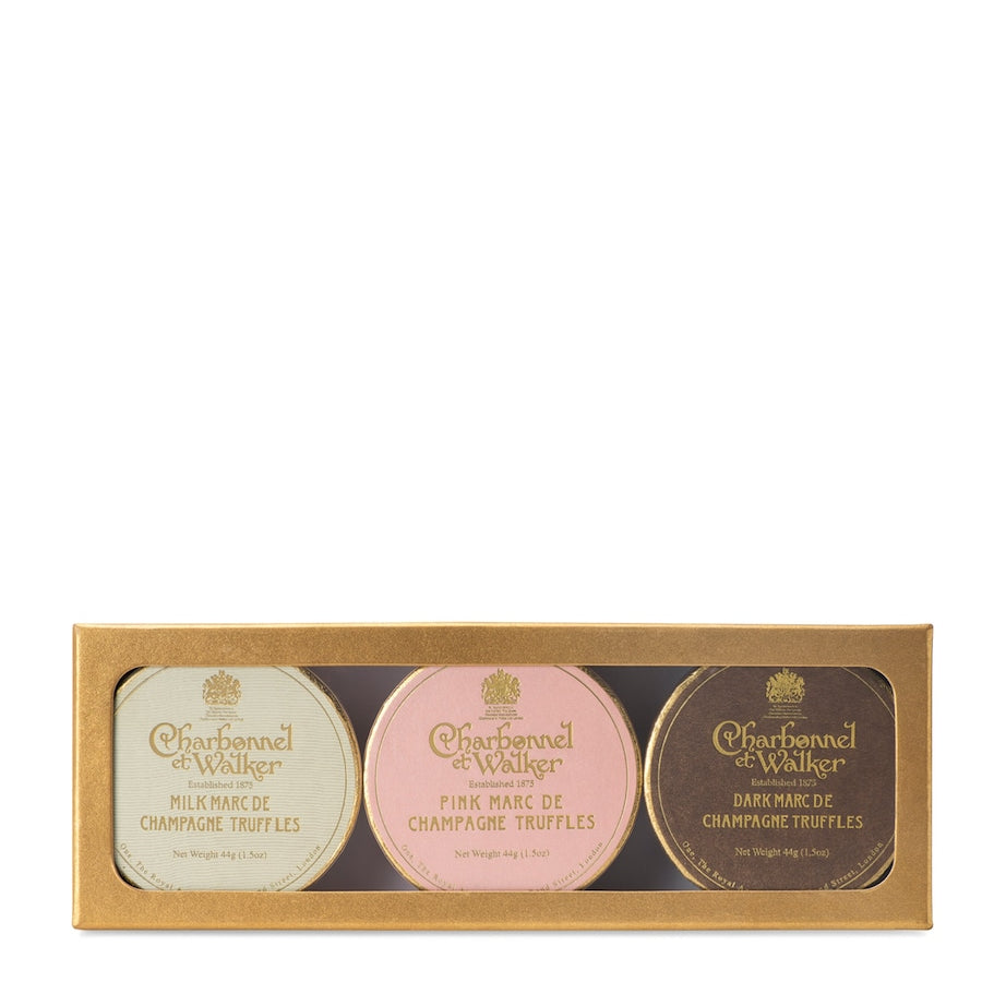 Charbonnel et Walker Milk, Pink and Dark Chocolate Truffle Gift Set (132g)