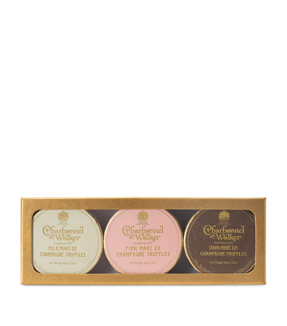 Charbonnel et Walker Milk, Pink and Dark Chocolate Truffle Gift Set (132g)