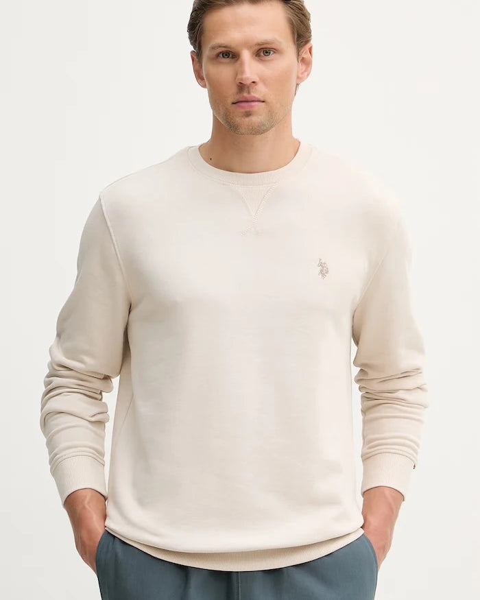 U.S. Polo Assn. erkek pamuklu sweatshirt DHM LB CREW
