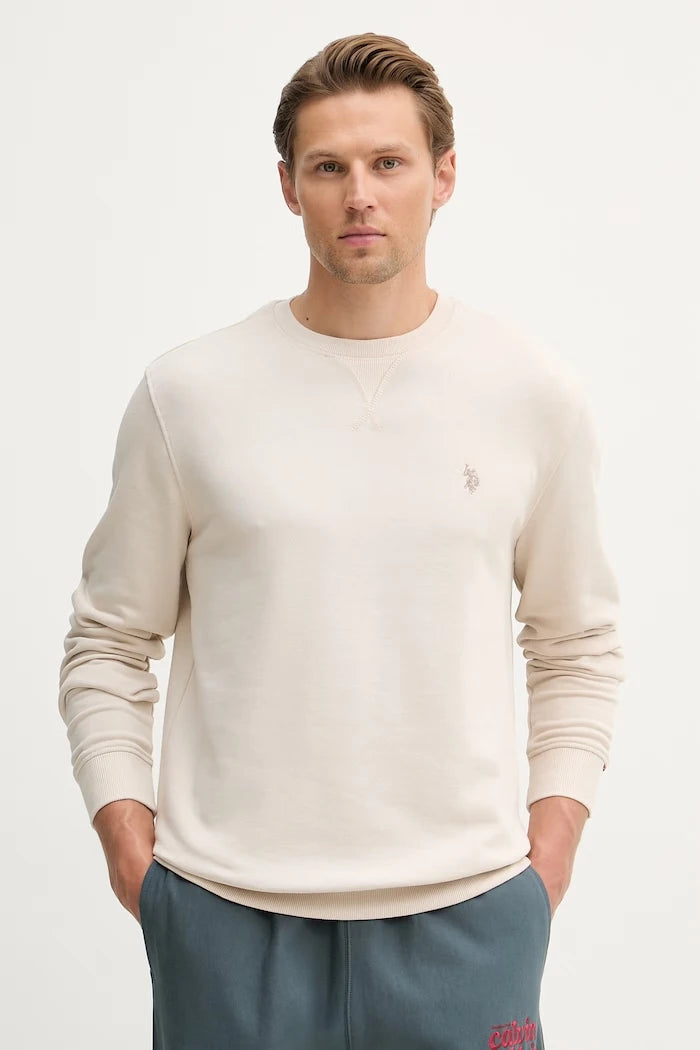 U.S. Polo Assn. erkek pamuklu sweatshirt DHM LB CREW