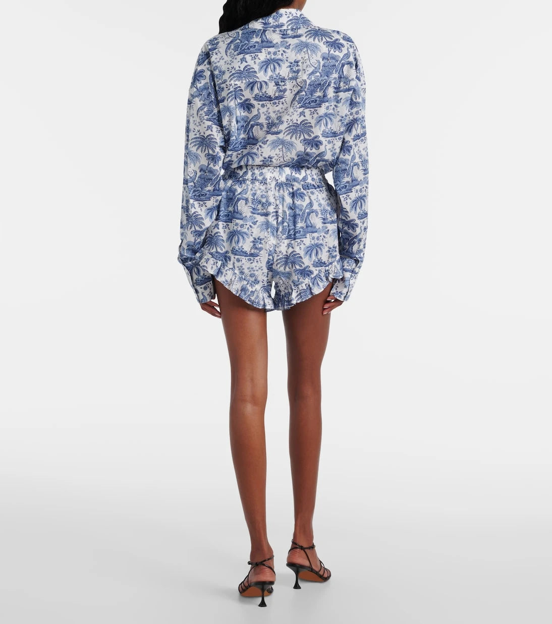 Staud - Boyana printed cotton toile shorts