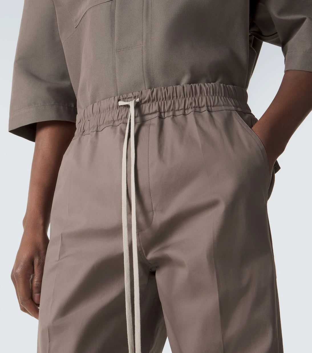 Rick Owens - بنطال "ديتريش" بقصة مستقيمة من مزيج القطن