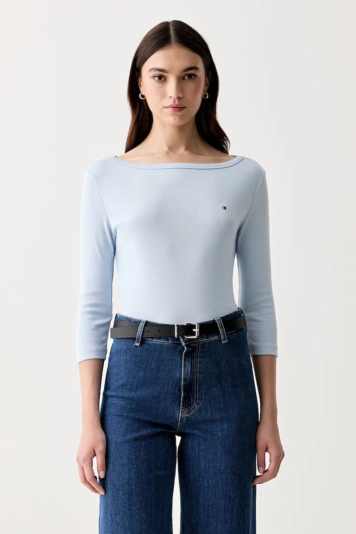 Tommy Hilfiger uzun kollu kadın pamuk bluz