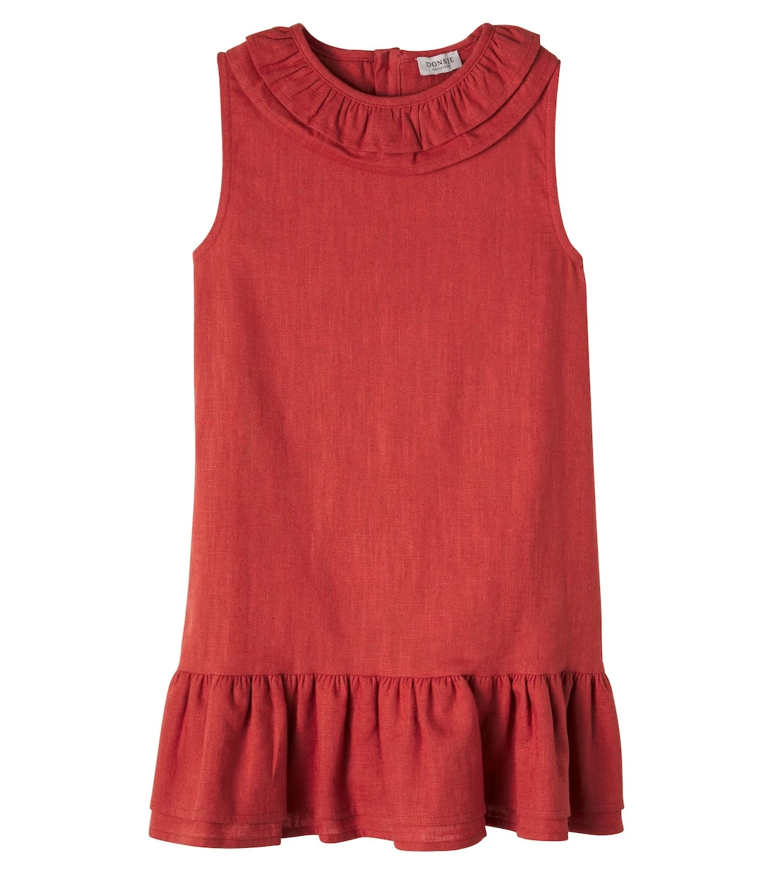 Donsje - Michelle ruffled linen and cotton dress
