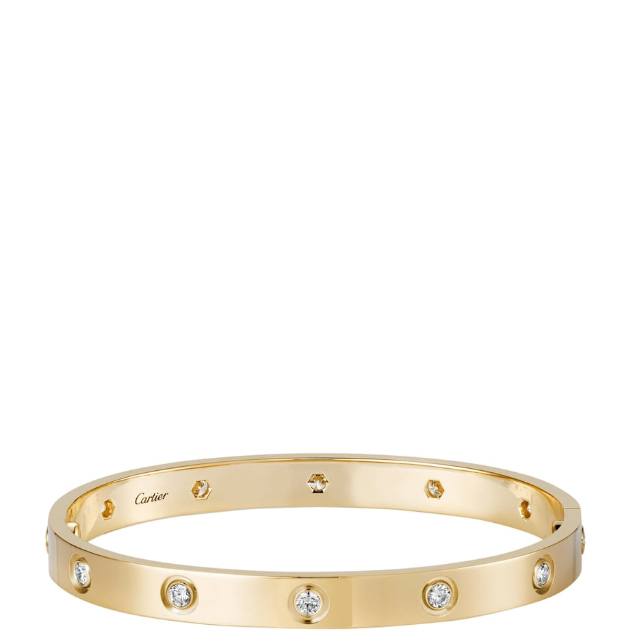 LOVE Classic Yellow Gold 10-Diamond Bracelet