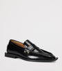 GANNI Black Studded Square-Toe Loafers