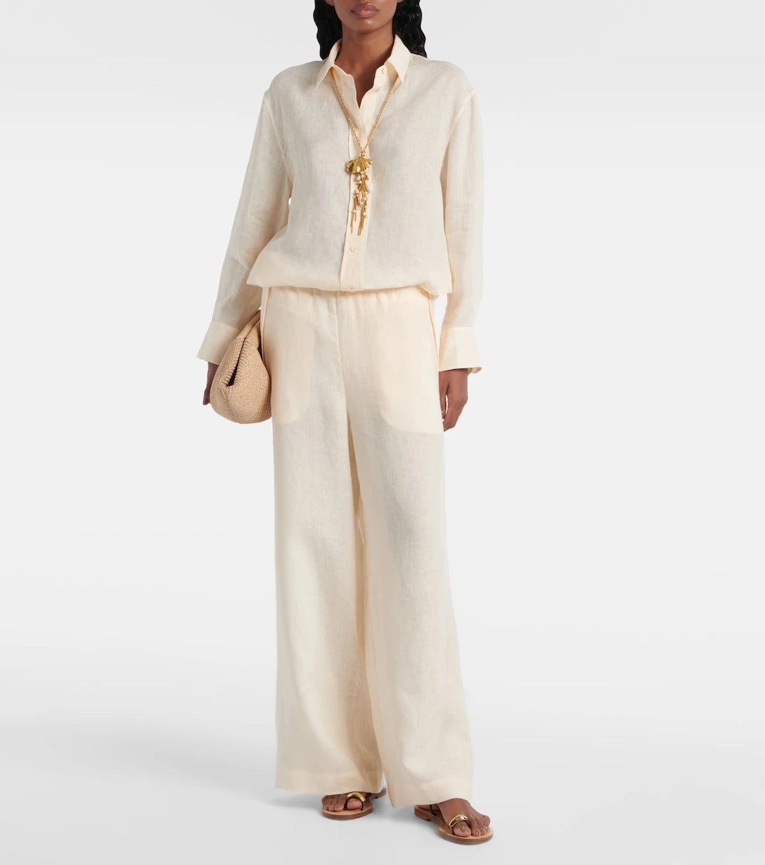 Eres - Select linen wide-leg pants
