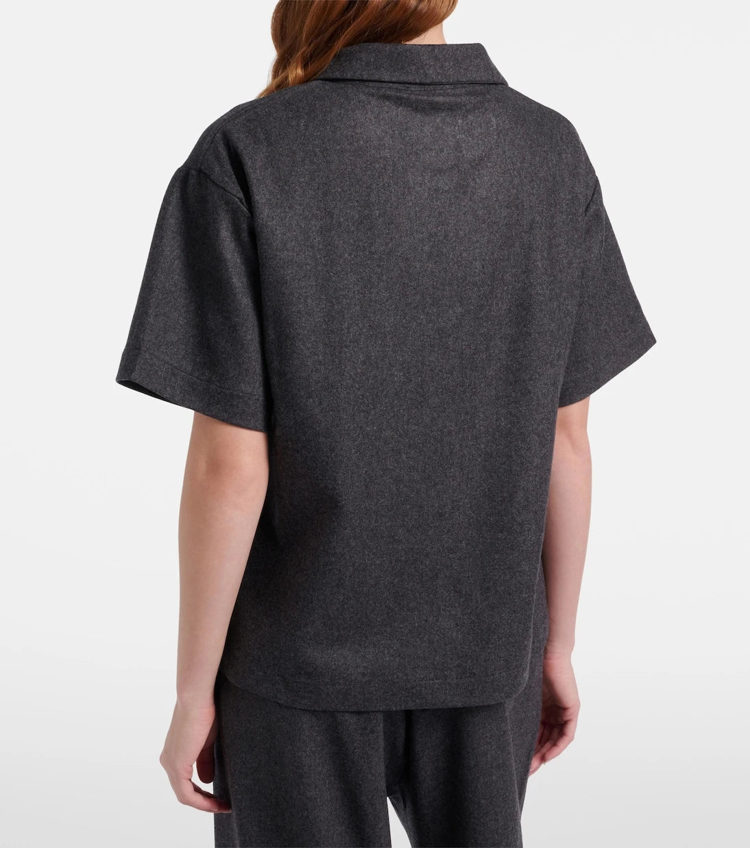 Asceno - Modena wool and cashmere flannel polo shirt