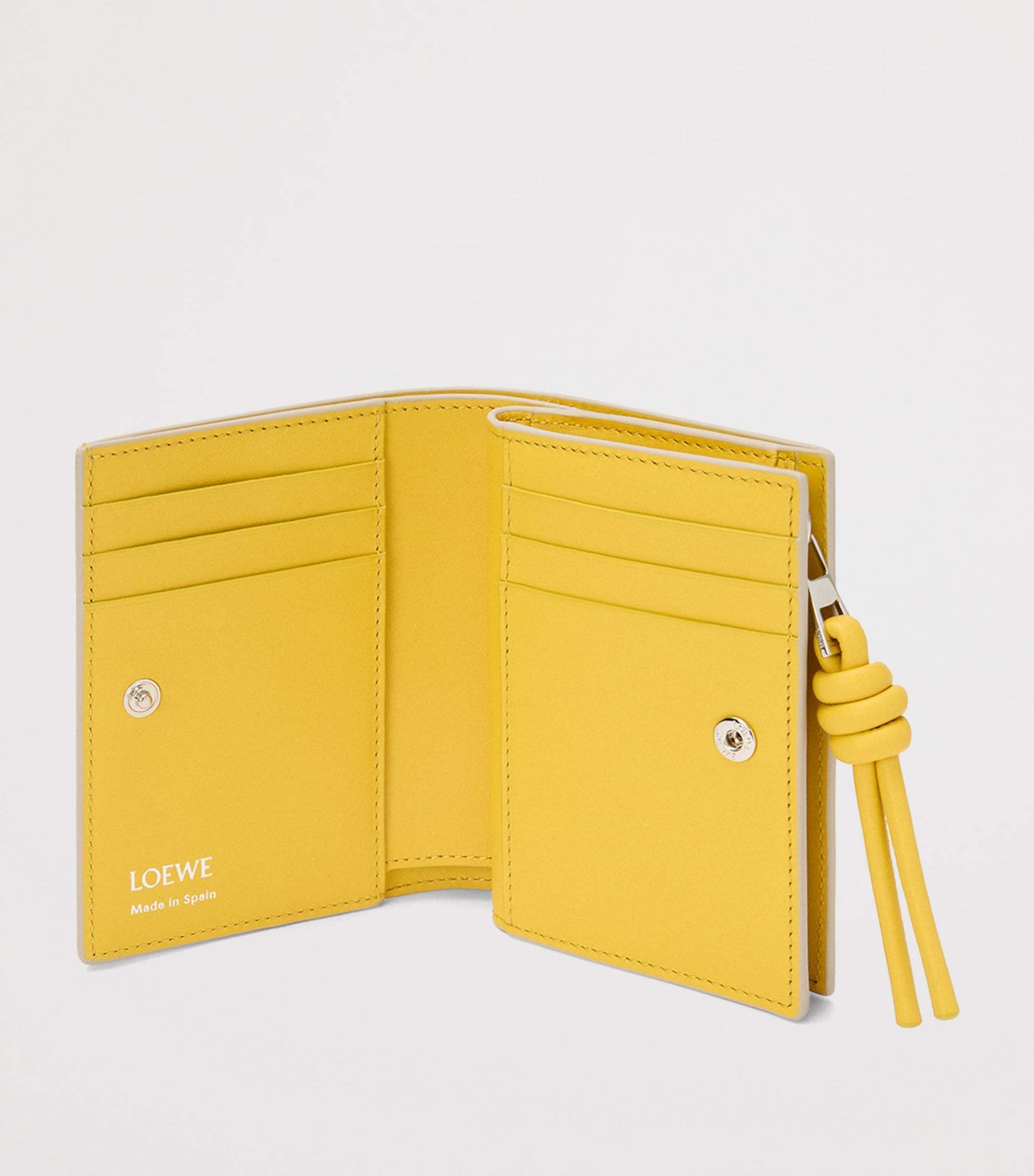 Grey Leather Knot Wallet