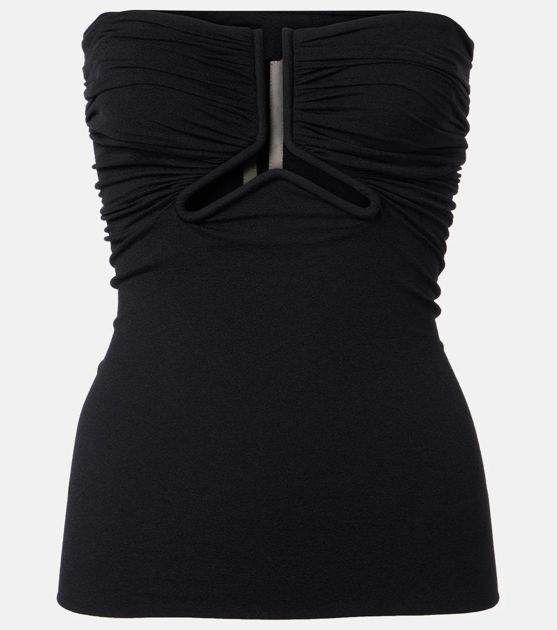 Rick Owens - Cutout ruched strapless top