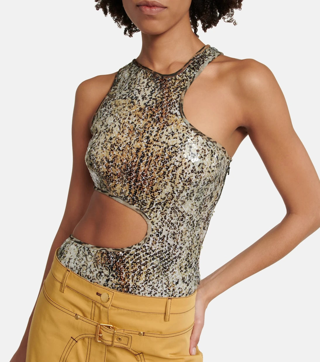 Stella McCartney - Sequined cutout tank top