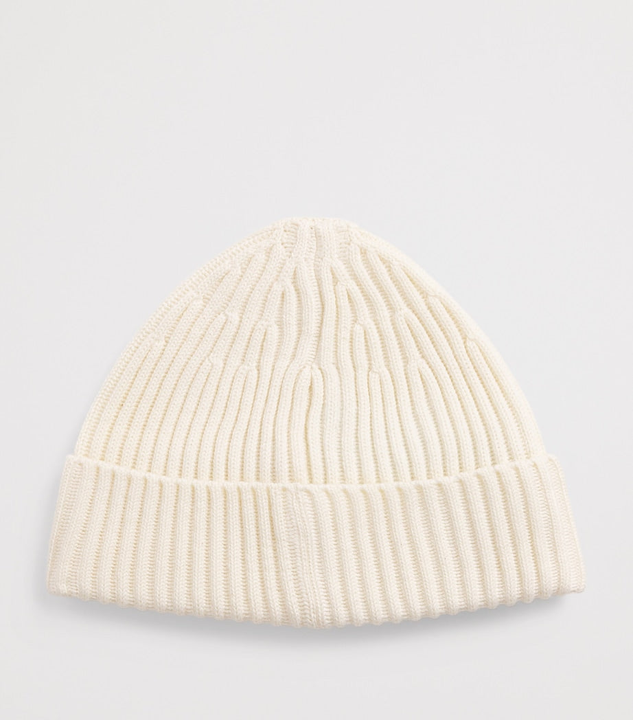 Stone Island Virgin Wool Ribbed Beanie