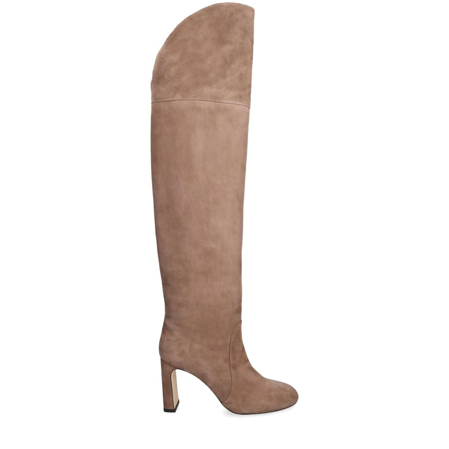 Stuart Weitzman Brown Suede Babette Tubo Over-The-Knee Boots 85