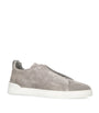 Zegna Suede Triple Stitch Sneakers