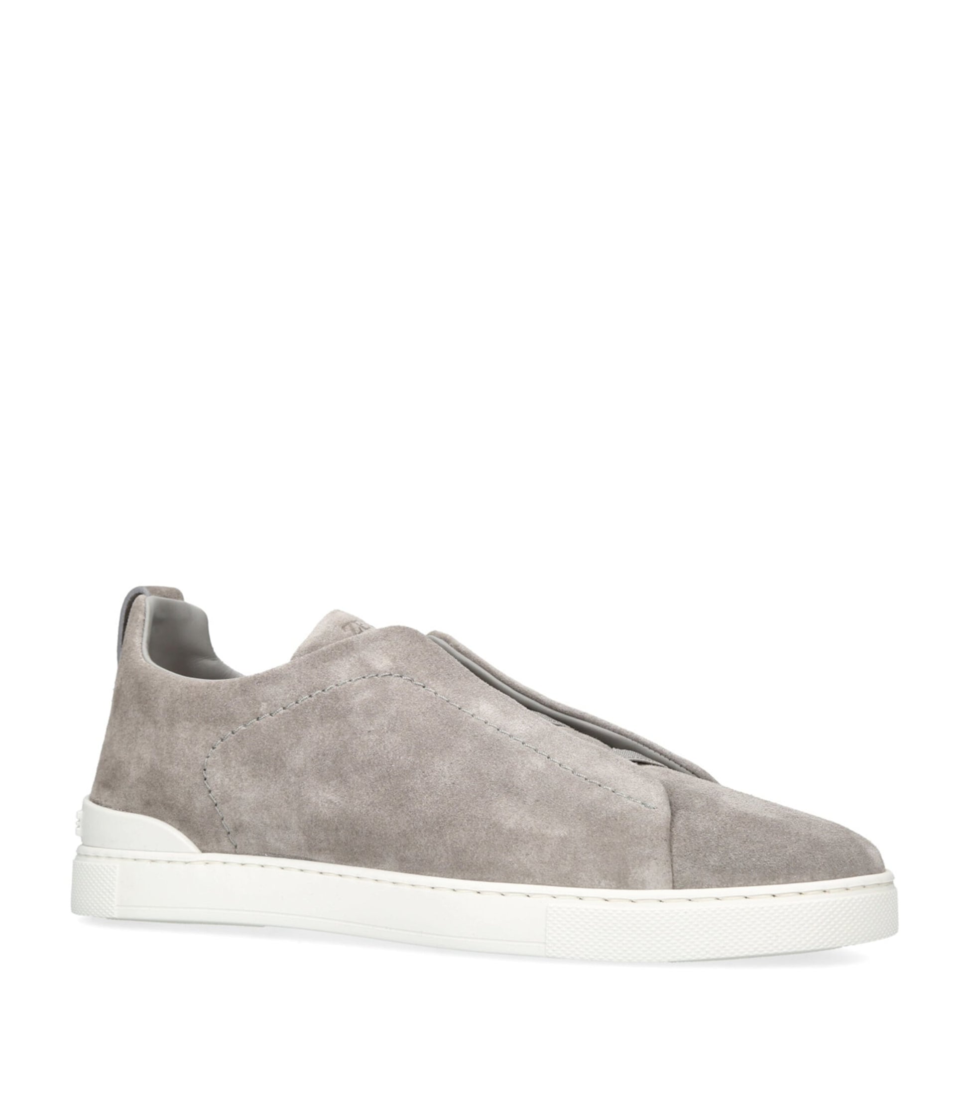 Zegna Suede Triple Stitch Sneakers