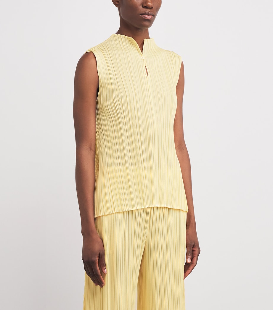 Pleats Please Issey Miyake Orange Mellow Pleats Top