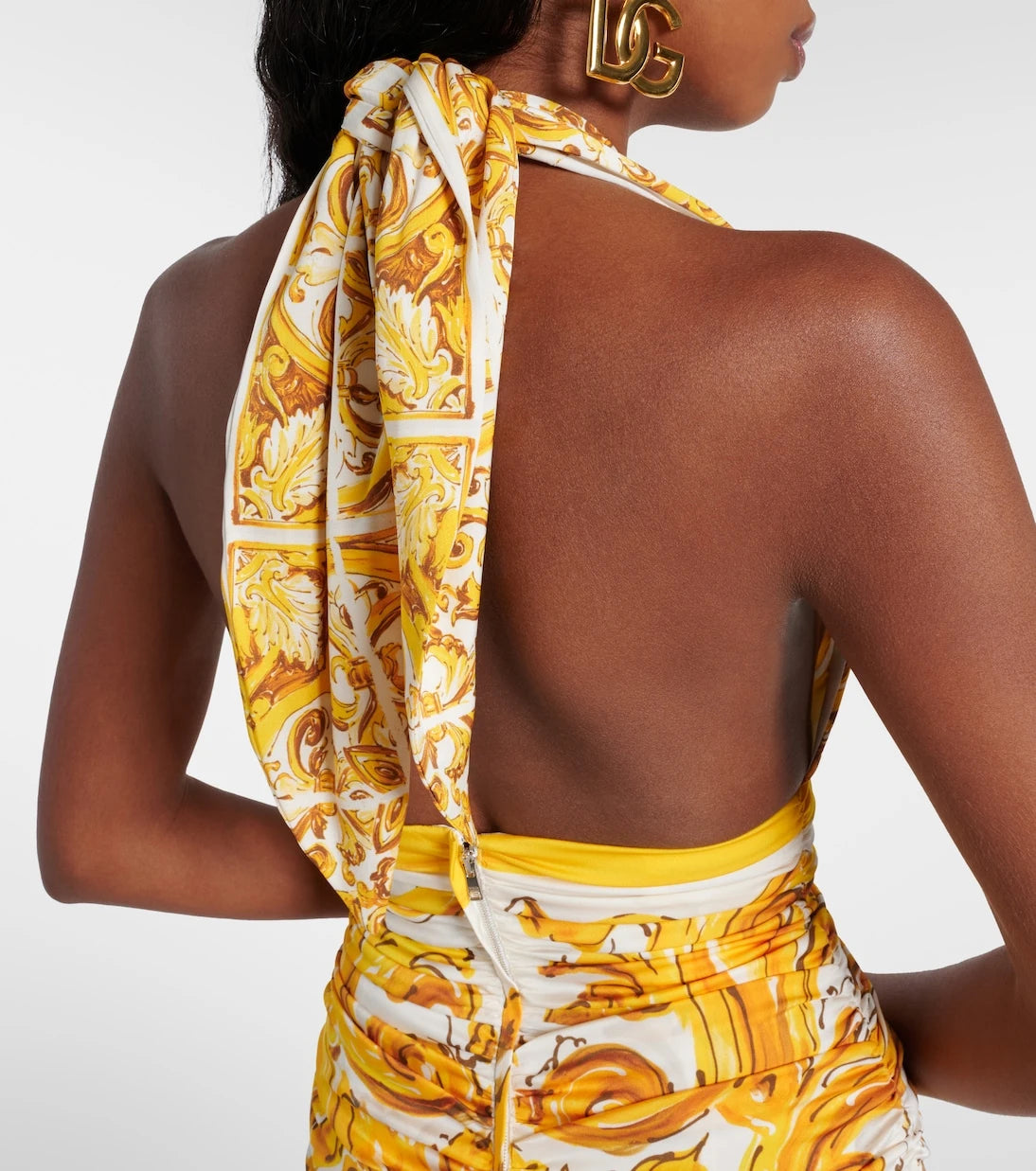 Dolce&Gabbana - Majolica silk-blend midi dress