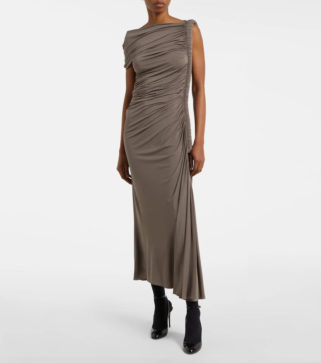 Alaïa - Asymmetric midi dress