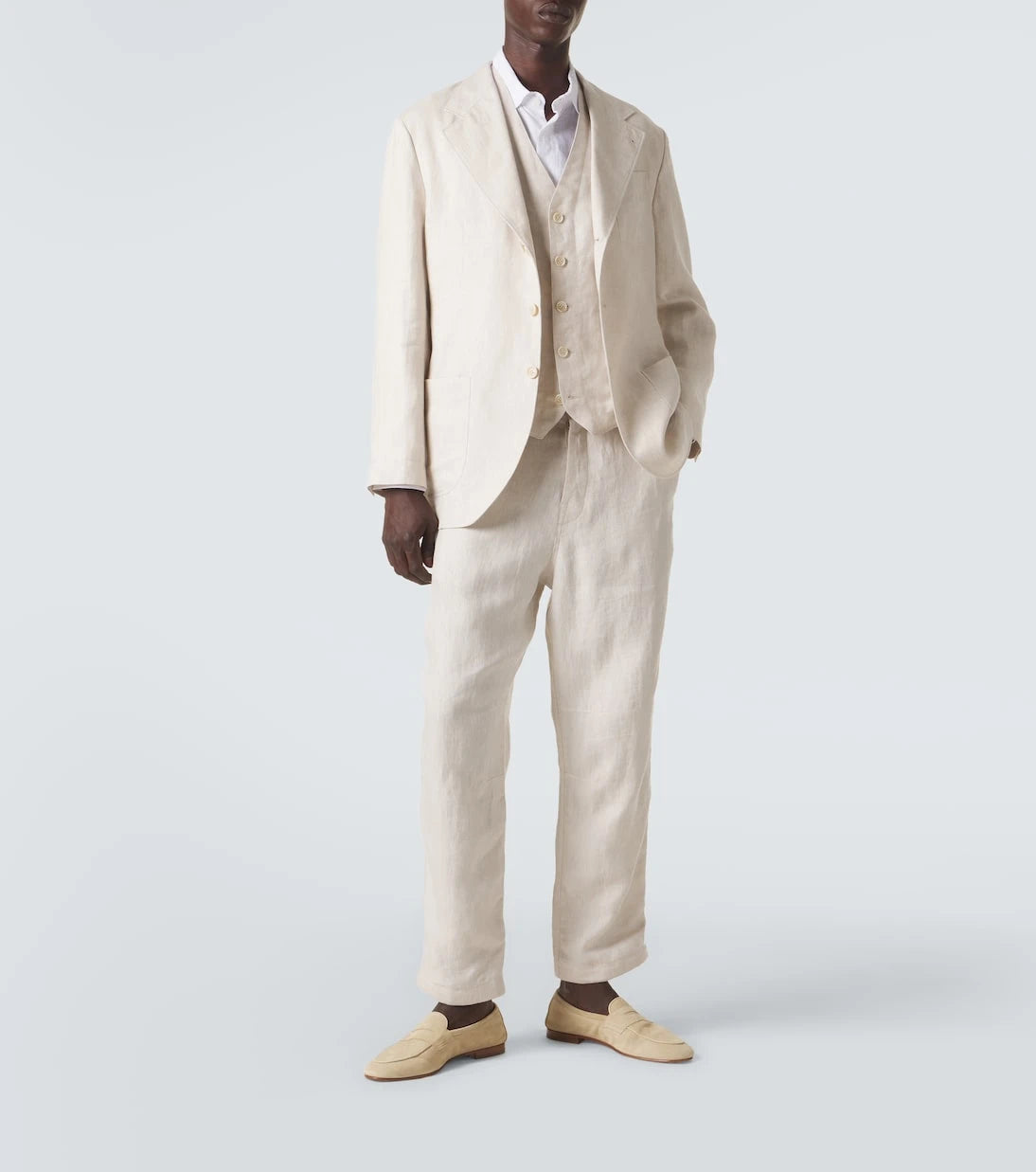 Brunello Cucinelli - Linen straight pants
