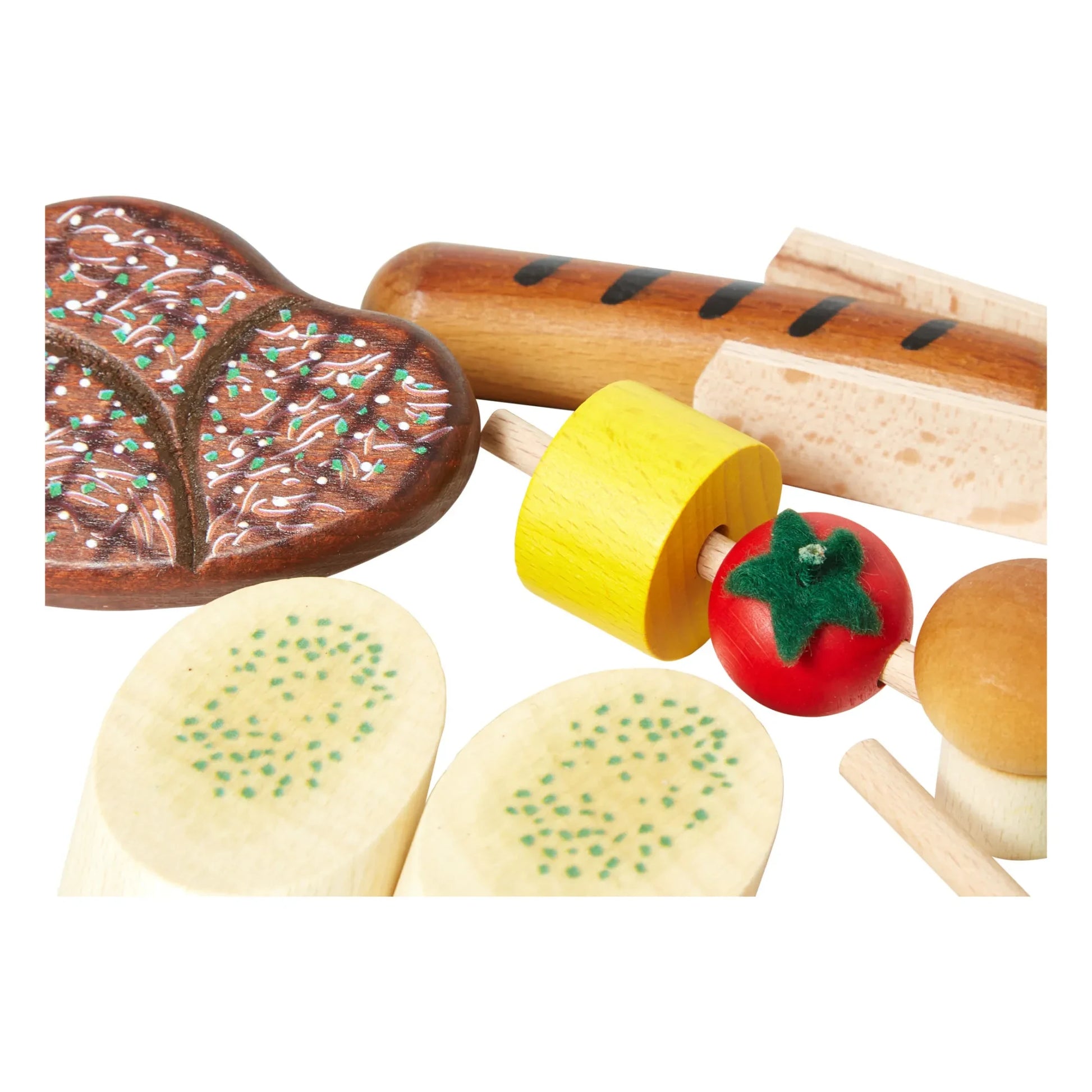 Erzi - Wooden Barbecue Toy Set - 14 Pieces