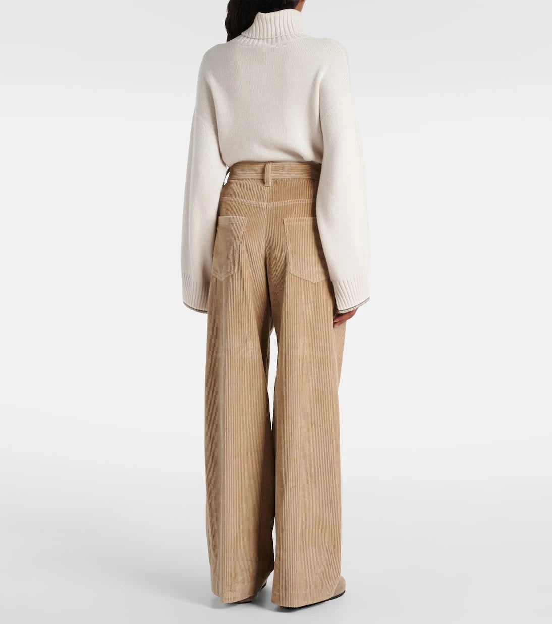Brunello Cucinelli - High-rise wide-leg corduroy pants