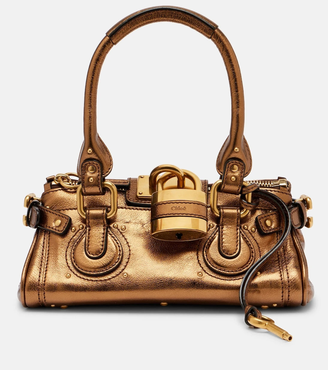 Chloé - Paddington metallic leather shoulder bag