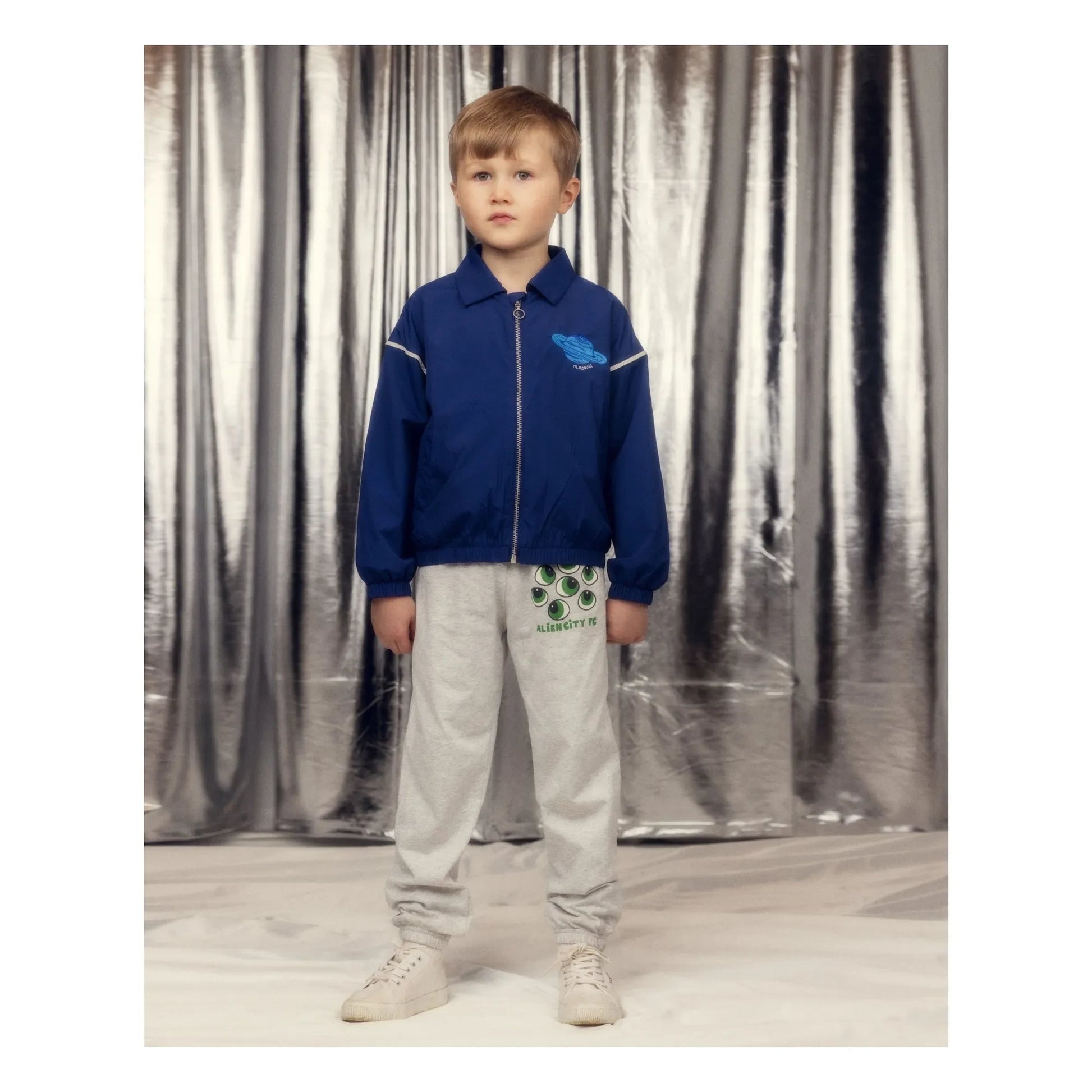 Mini Rodini - Planet Recycled Fiber Bomber | Blue