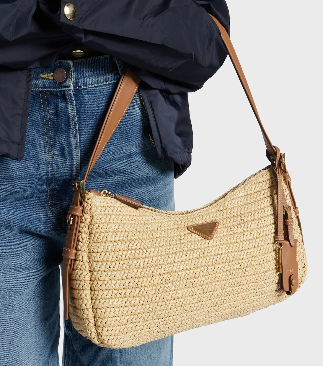 Prada - Prada Aimée Large crochet shoulder bag