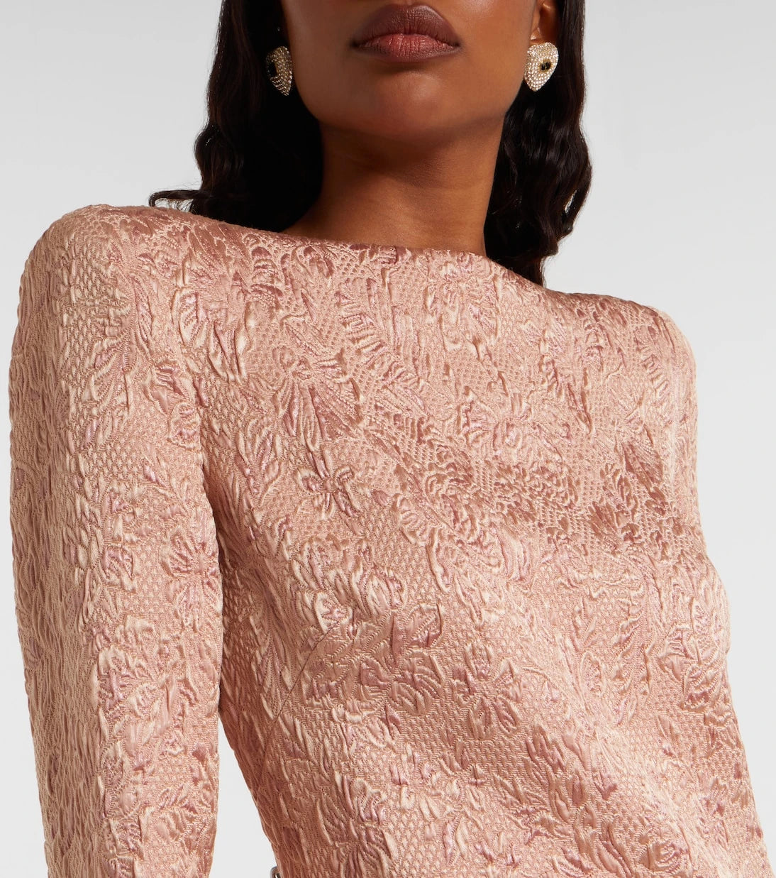 Valentino - Wool and silk-blend matelassé minidress