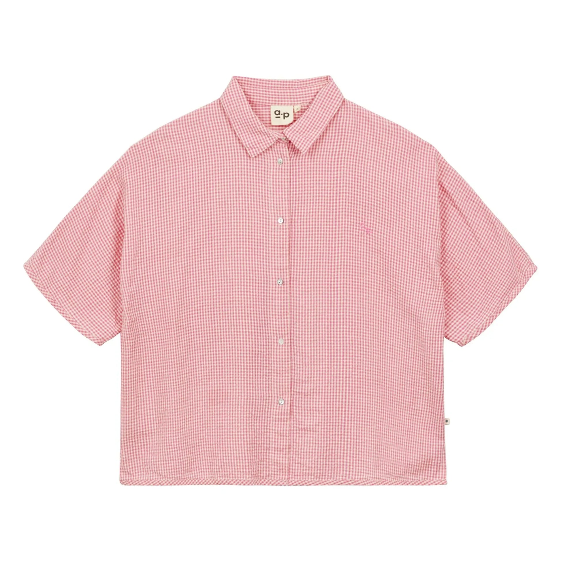 a.p - Cotton Stripes Shirt | Pink