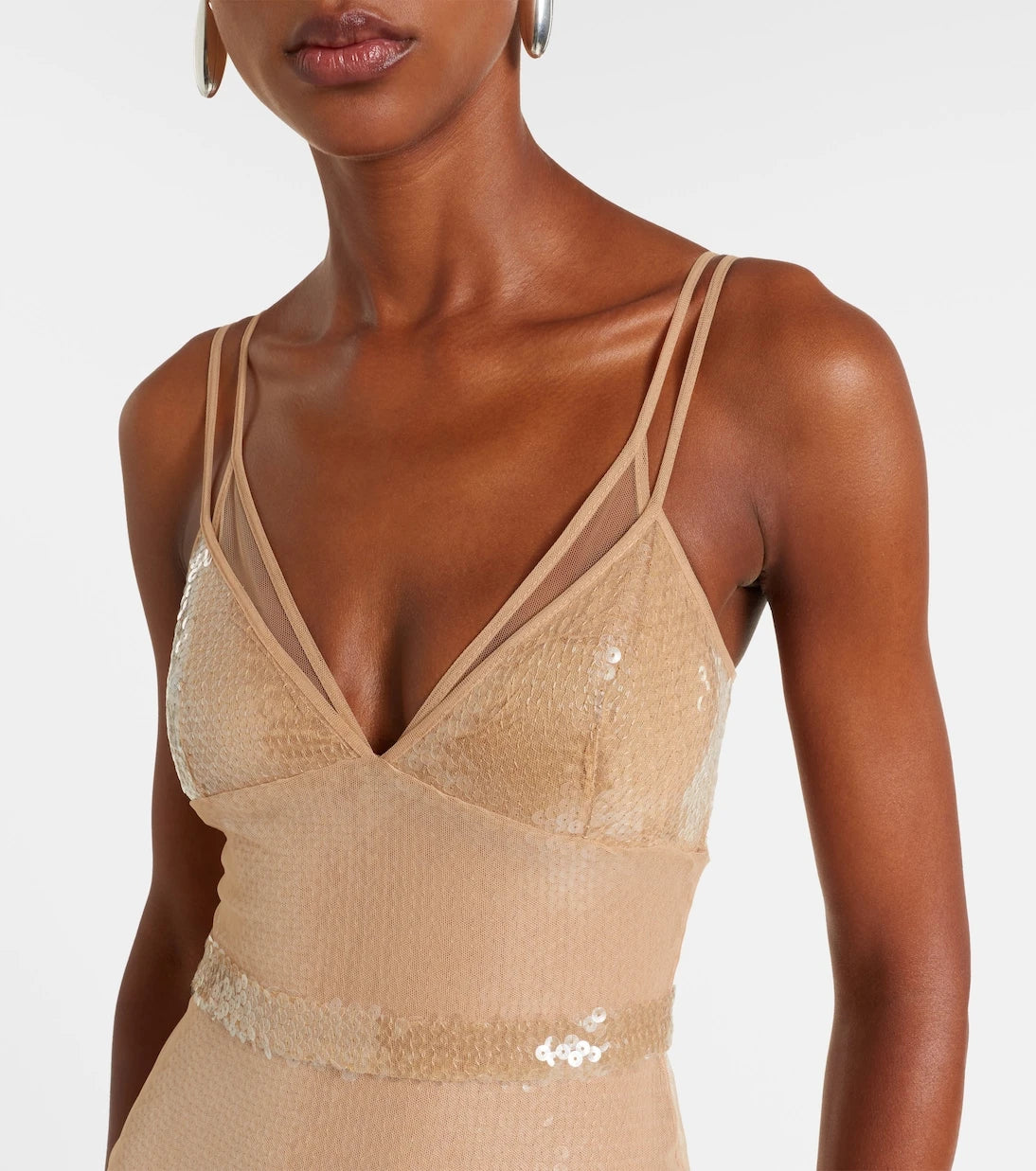 David Koma - Sequined tulle gown