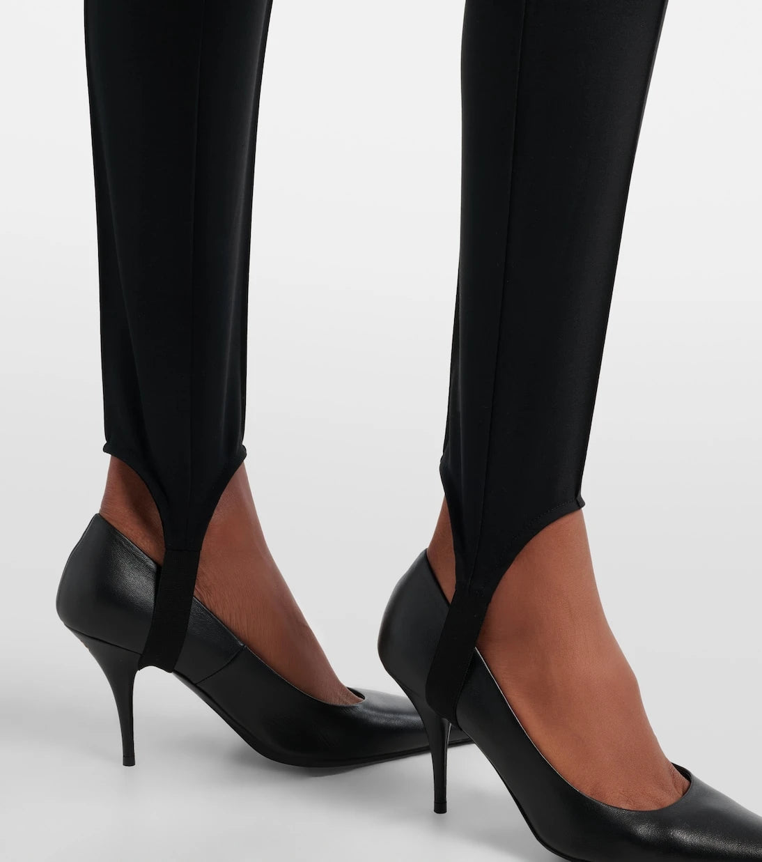 Mugler - Wool-blend stirrup leggings