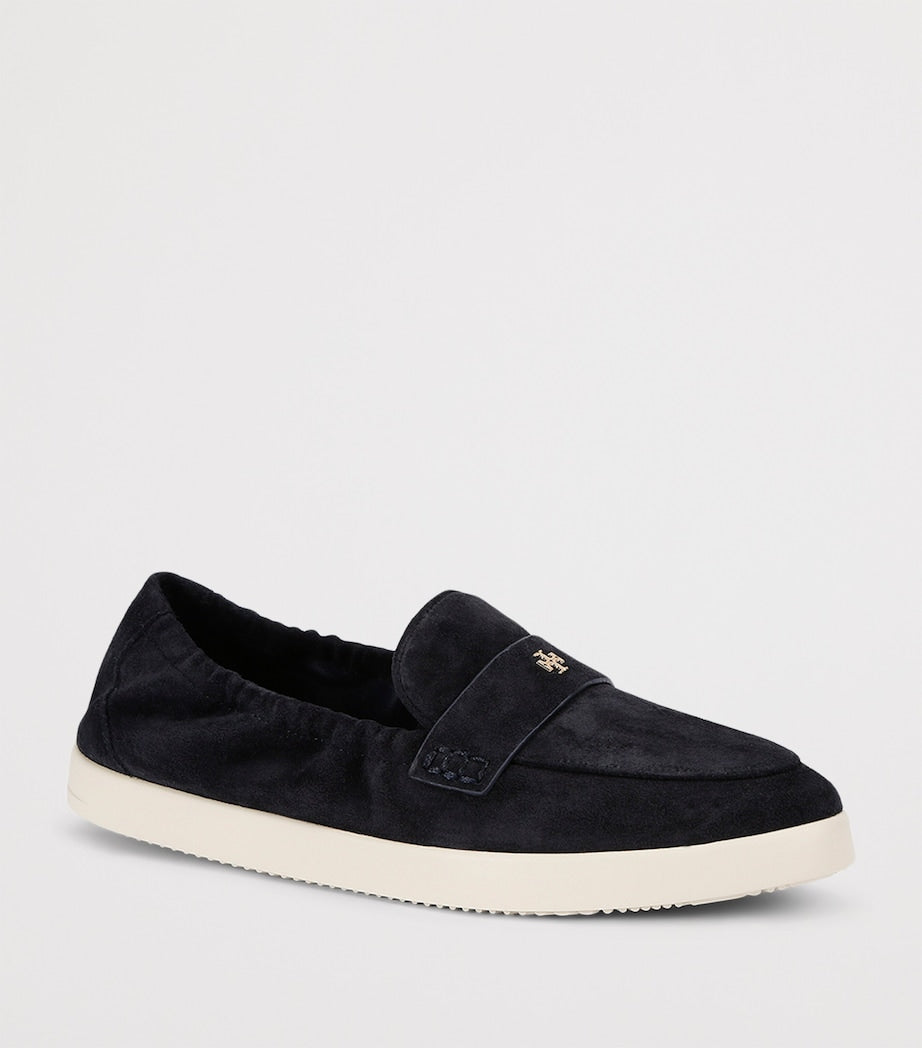 Tory Burch Navy Suede Ballet Sport Loafers