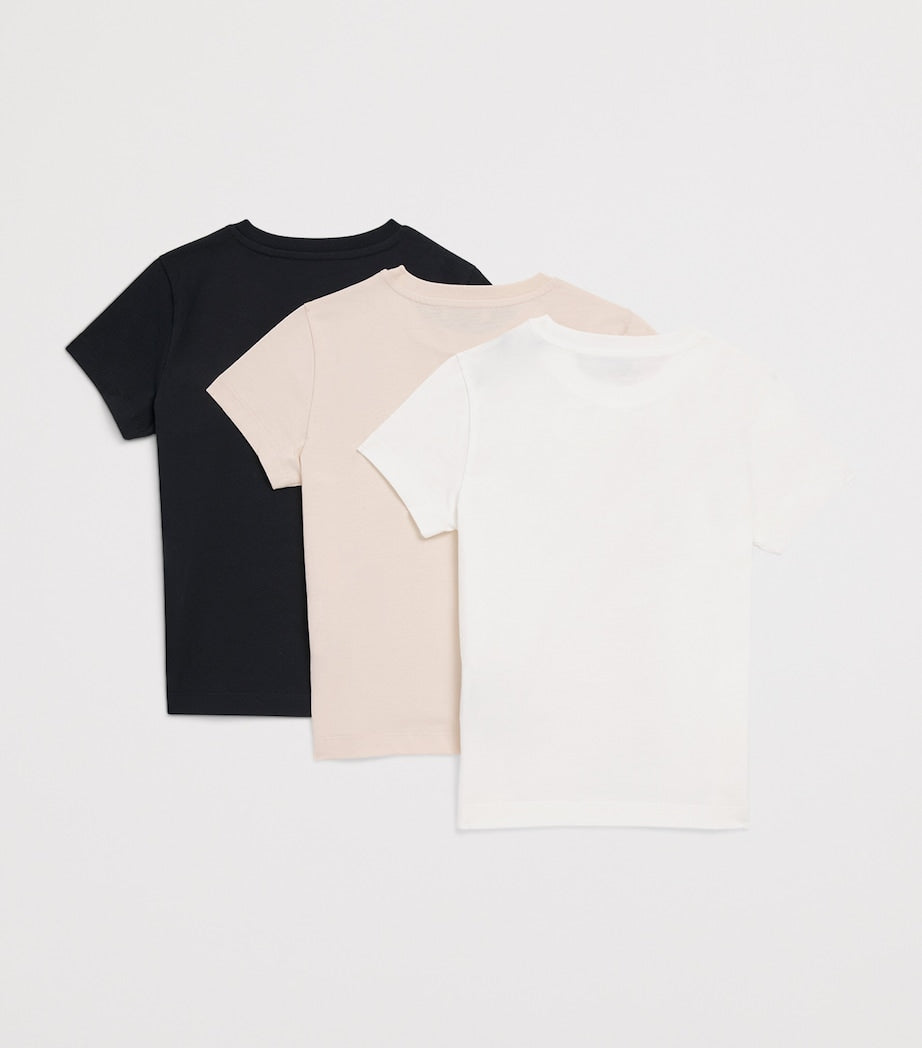 Moncler Enfant Set of 3 Cotton Logo-Patch T-Shirt (8-10 Years)