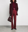 Max Mara Red Camelwool Straight Trousers