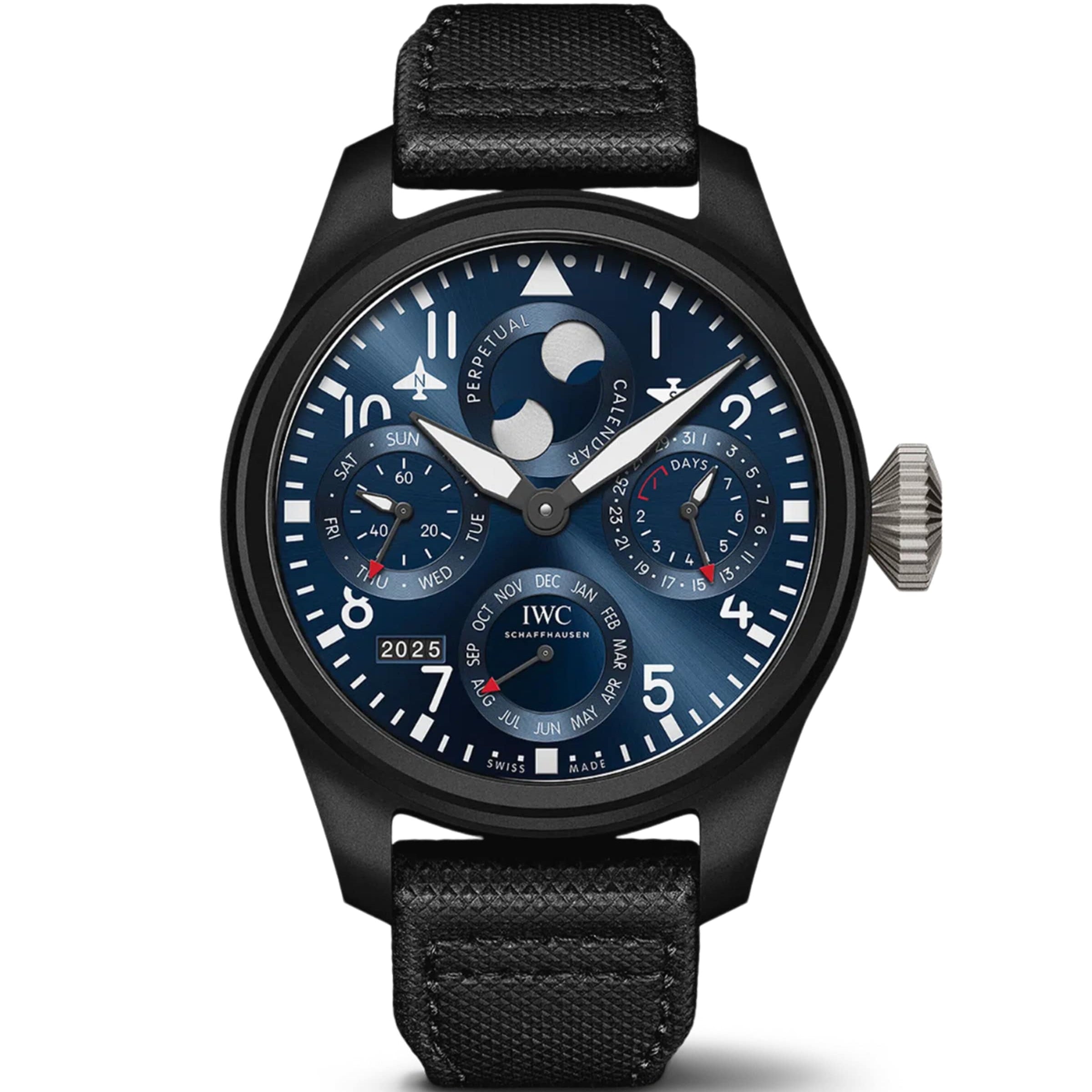 IWC Schaffhausen Ceramic Big Pilot’s Perpetual Calendar Rodeo Drive Watch 46mm