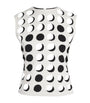 Layered Holes Sleeveless Top WHITE/BLACK