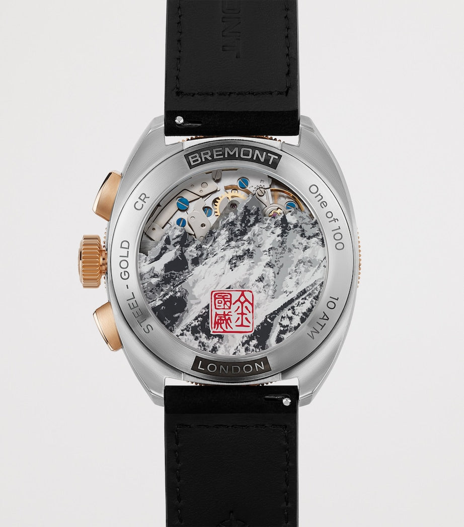 Bremont x Jimmy Chin Sterling Silver and Rose Gold Terra Nova Chronograph Watch 42.5mm